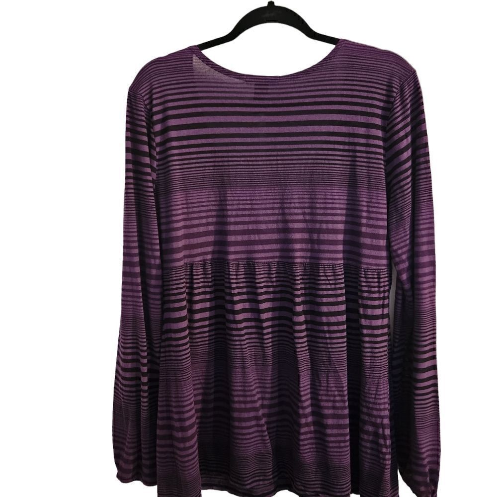 Hillard & Hanson Long Sleeve Lightweight Deep V-Neck Top Size XL - Picture 2 of 5